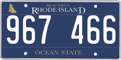 RI license plate 967466