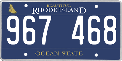 RI license plate 967468