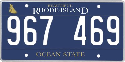 RI license plate 967469