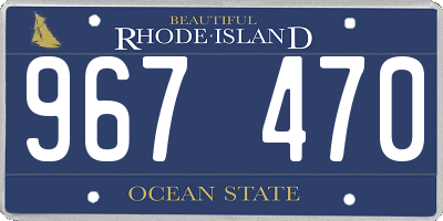 RI license plate 967470