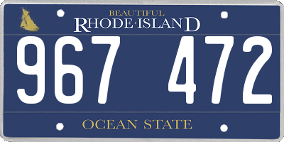 RI license plate 967472