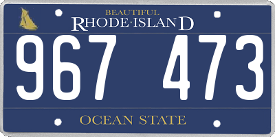 RI license plate 967473