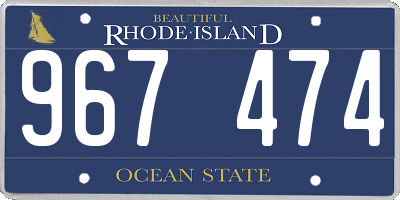 RI license plate 967474