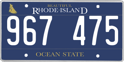 RI license plate 967475