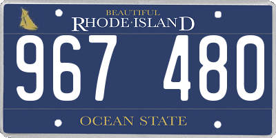 RI license plate 967480