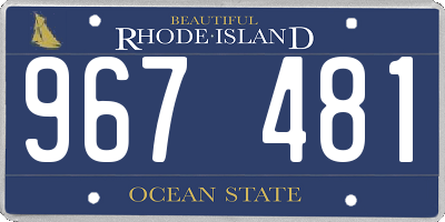RI license plate 967481
