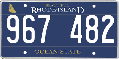 RI license plate 967482