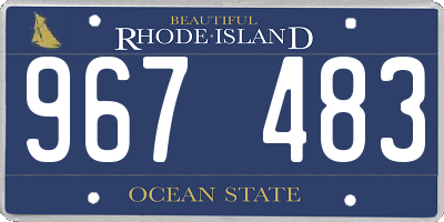 RI license plate 967483