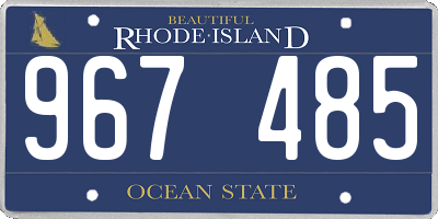 RI license plate 967485