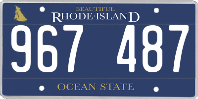 RI license plate 967487