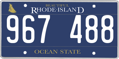 RI license plate 967488