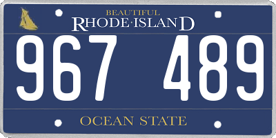 RI license plate 967489