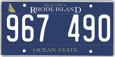 RI license plate 967490