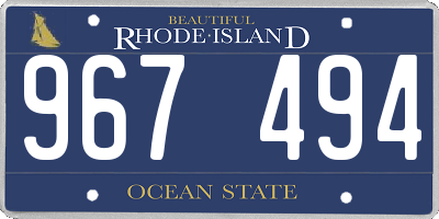 RI license plate 967494