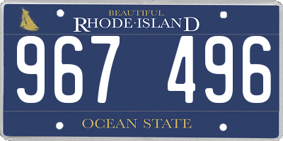 RI license plate 967496