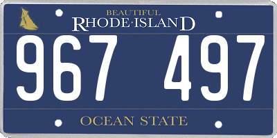 RI license plate 967497