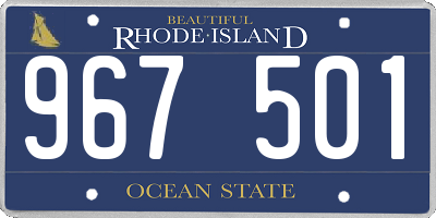 RI license plate 967501