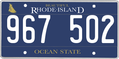 RI license plate 967502