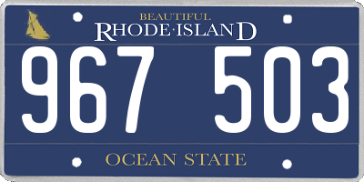 RI license plate 967503