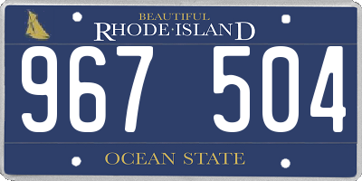 RI license plate 967504