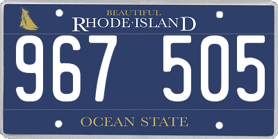 RI license plate 967505