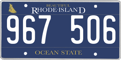 RI license plate 967506