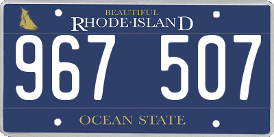 RI license plate 967507