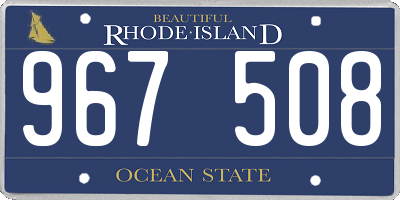 RI license plate 967508