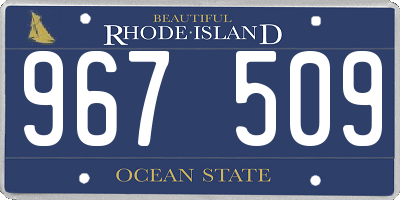 RI license plate 967509