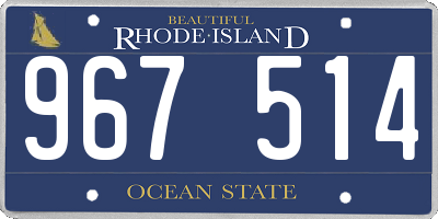 RI license plate 967514