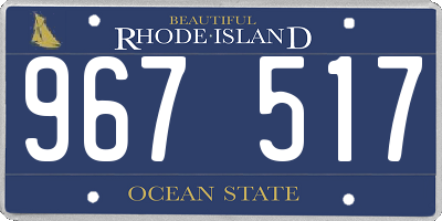 RI license plate 967517