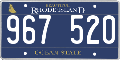 RI license plate 967520
