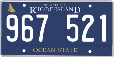 RI license plate 967521