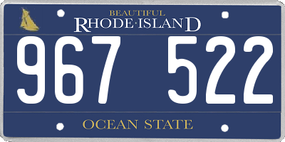 RI license plate 967522