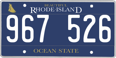 RI license plate 967526