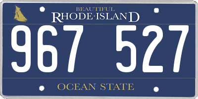 RI license plate 967527