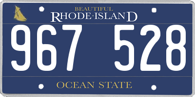 RI license plate 967528