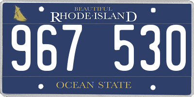 RI license plate 967530