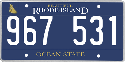 RI license plate 967531