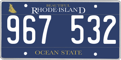 RI license plate 967532