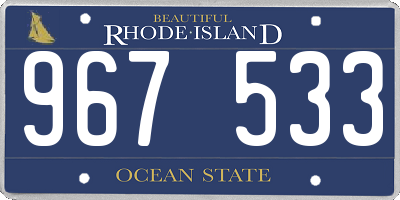 RI license plate 967533