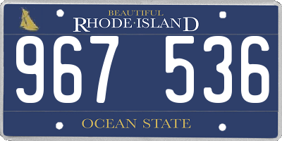 RI license plate 967536