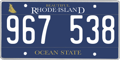RI license plate 967538