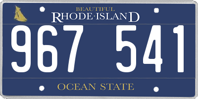 RI license plate 967541