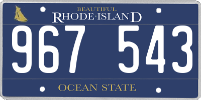 RI license plate 967543