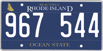 RI license plate 967544