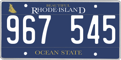 RI license plate 967545