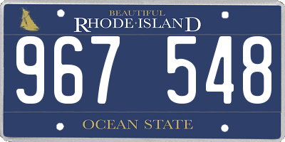 RI license plate 967548