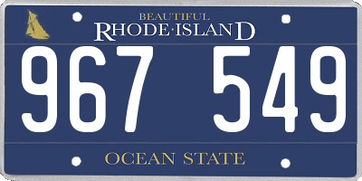 RI license plate 967549