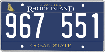RI license plate 967551